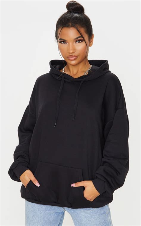 Black Ultimate Oversized Hoodie Prettylittlething Aus