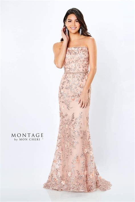 Montage By Mon Cheri 118961 Strapless Lace Sheath Gown Mother Of