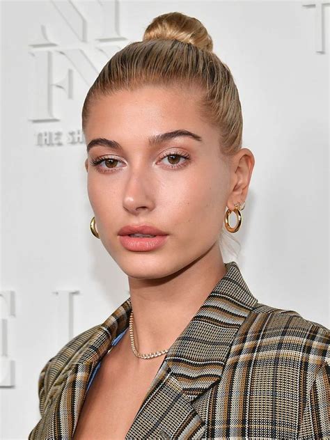 hailey bieber s complete before and after beauty transformation in 2022 body glitter spray