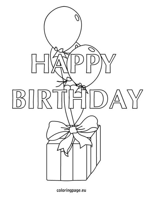 236 x 314 file type: Happy Birthday balloons - Coloring Page