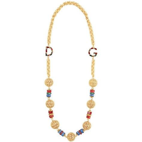 Dolce And Gabbana Charm Embellished Chain Necklace 149205 Inr Liked On