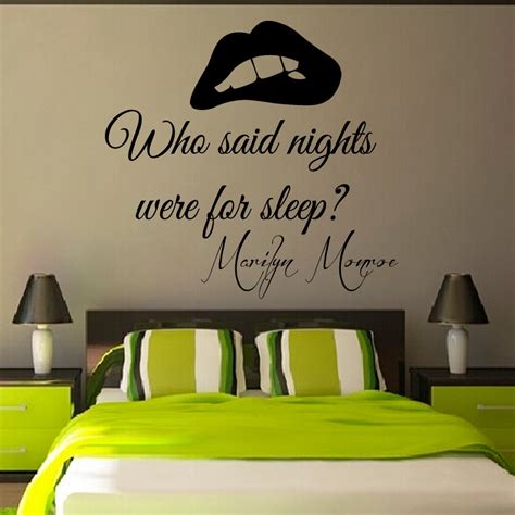 Wall Decals Marilyn Monroe Quote Who Said Nights Were For