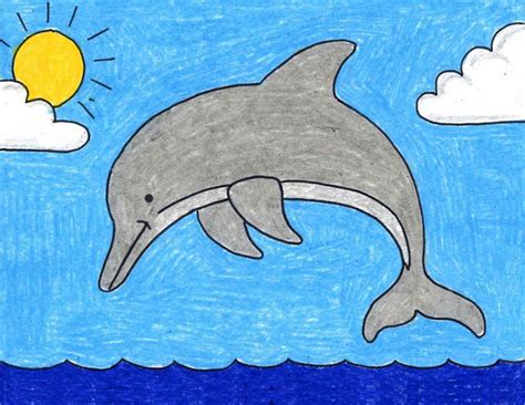 How To Draw A Dolphin Dolphin Coloring Page