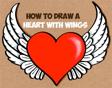 Draw a cloud and thunder it isn't hard an now i'll teach you. heart with angel wings Archives - How to Draw Step by Step Drawing Tutorials