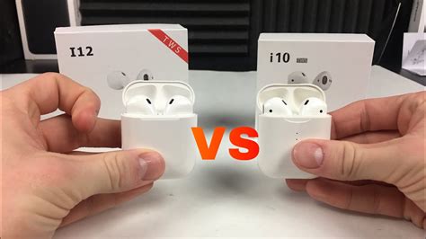 Let's see the two fake airpods in terms of size, design, and appearance; I12-Tws VS i10-Tws - YouTube