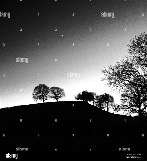 Crescent Moon Light Stock Photo Alamy