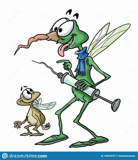 Cartoon Mosquito Clip Art Vector Illustration