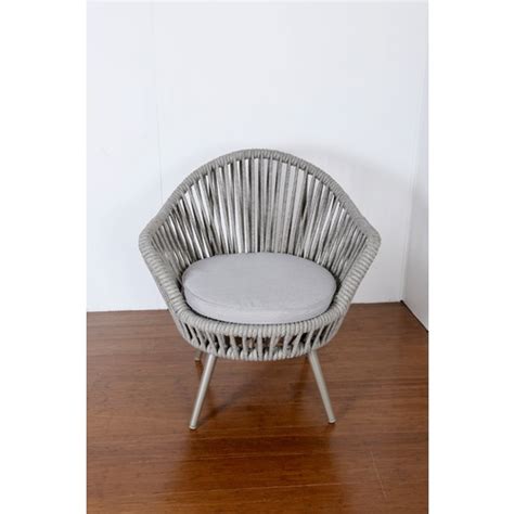 My big hubby fits on it too. SWIVEL LOUNGE CHAIR Modern Rope Outdoor Dining Chair With ...