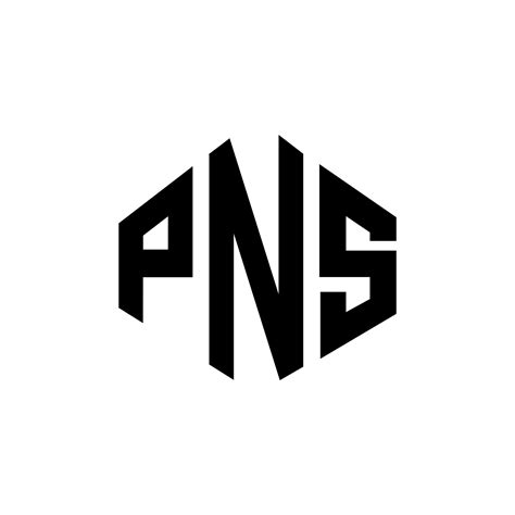 Diseño De Logotipo De Letra Pns Con Forma De Polígono Pns Polígono Y