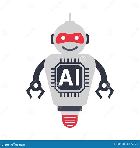 Ai Artificial Intelligence Technology Cartoon Robot Vector Stock