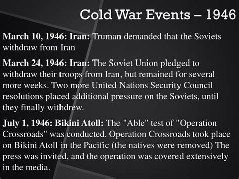 Ppt Cold War Events 1946 Powerpoint Presentation Free Download
