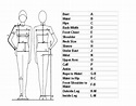 Free Printable Body Measurement Chart For Sewing - Chart Walls