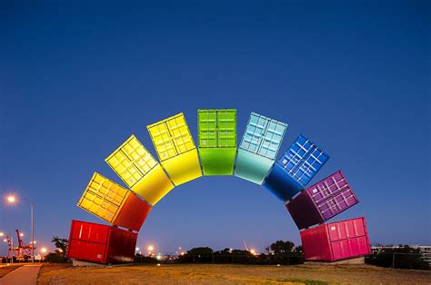Art Print Western Australia Fremantle Rainbow Containers Prints Digital