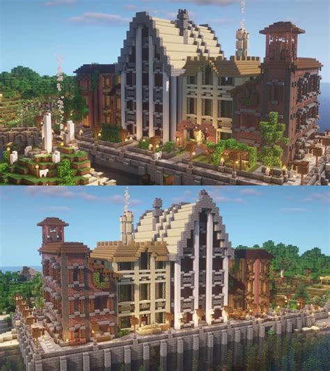 I Built Victorian Townhouses For My Shop At Spawn Timelapse In The