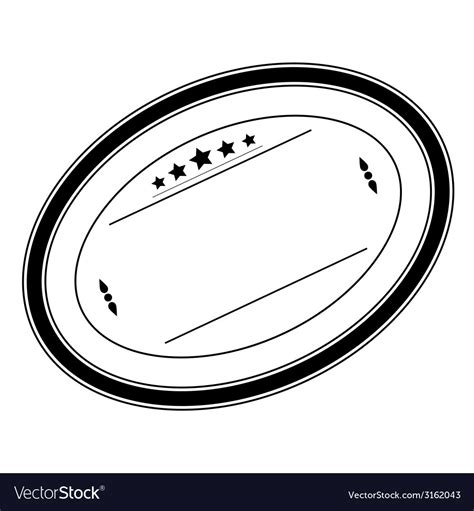 Oval Stamp Royalty Free Vector Image Vectorstock