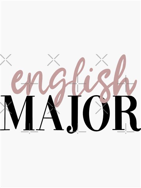 English Major Sticker For Sale By Jaylinnn Redbubble