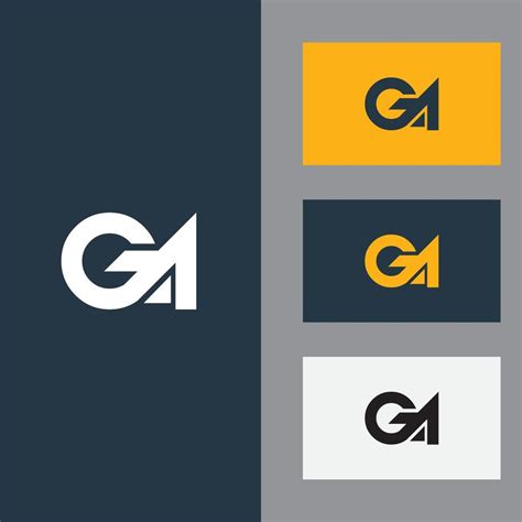 Ga Initial Letter Vector Logo Icon 7580987 Vector Art At Vecteezy