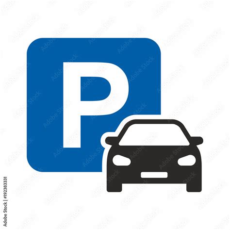 Car Parking Icon Stock Vector Adobe Stock