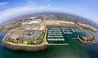 An aerial view of the Chula Vista Bayfront looking east | Chula vista, Chula vista california ...