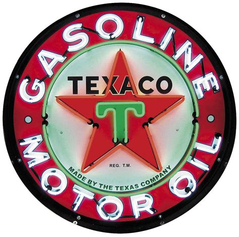 ております 特別価格neonetics Texaco Motor Oil Gasoline Neon Wall Clock， 15 Inch