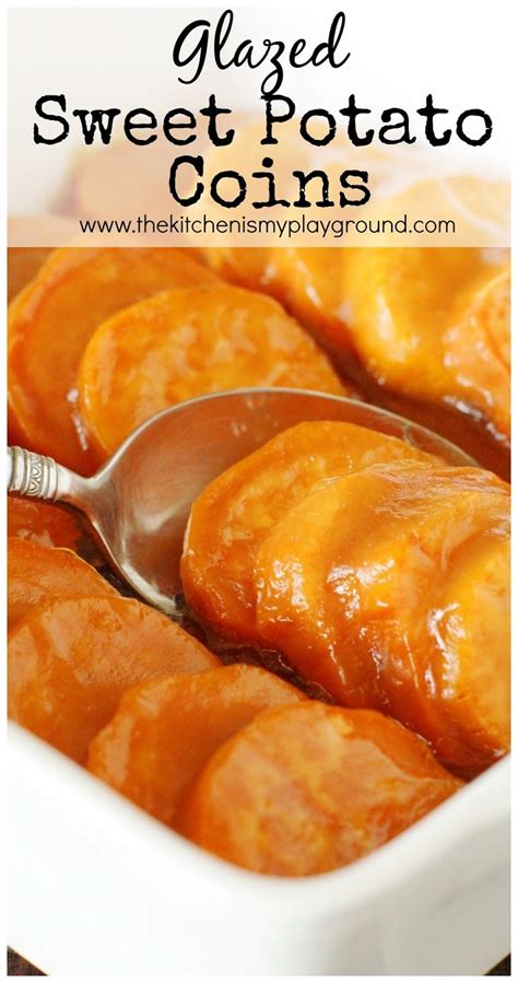 Sweet Potato Coins Bathed In Brown Sugar Butter Glaze Are