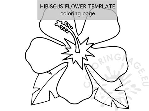 Hibiscus Flower Template Printable Coloring Page