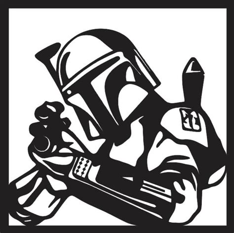 Star Wars Trooper Design laser cut svg dxf files wall sticker engraving
