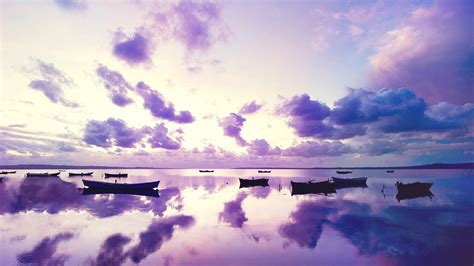 1920x1080 Purple Sunset In Ocean Laptop Full Hd 1080p Hd