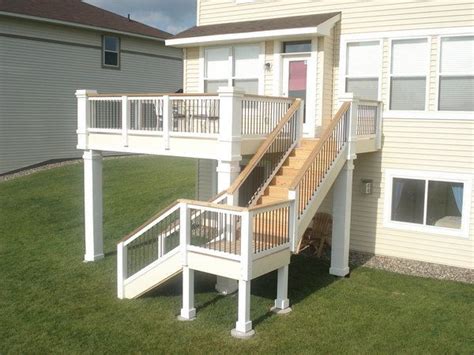 Second Floor Deck Stairs How To Build A Deck Step By Step Building