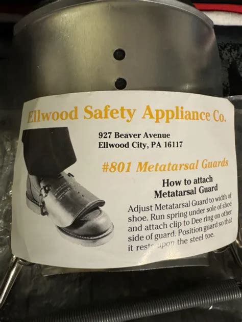 New Ellwood Safety Metatarsal Guards For Work Boots Aluminum Cuffs