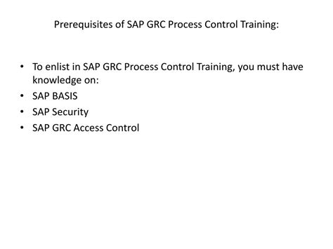 Ppt Sap Grc Process Control Training Powerpoint Presentation Free