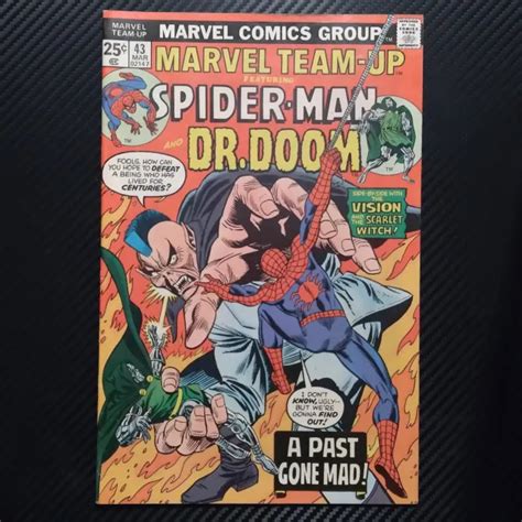 1975 Spider Man And Doctor Doom Marvel Team Up Comic Book 41 A Past