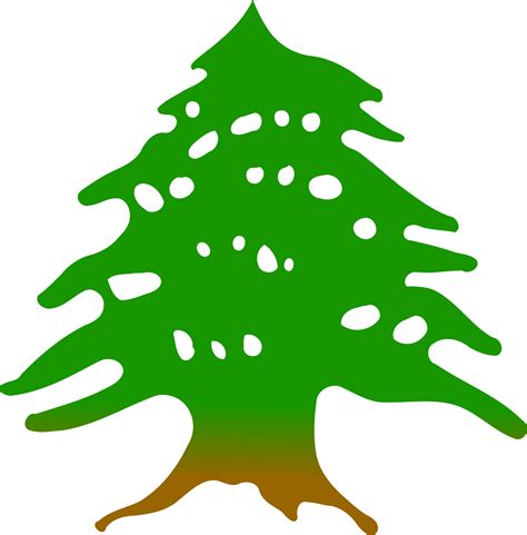 Cedar tree by @Firkin, Clipped from a public domain drawing of the flag ...