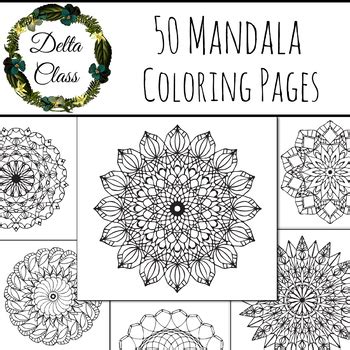 huge set  mandala coloring pages  delta class tpt