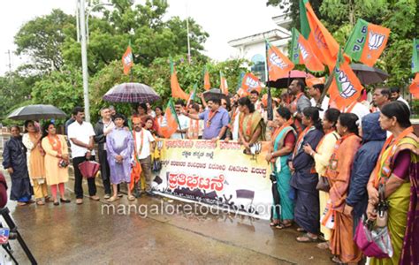 Mangalore Today Latest Main News Of Mangalore Udupi Page Mangaluru Bjp Protests Against