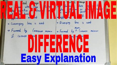 Real Image Vs Virtual Imagedifference Between Real Image And Virtual