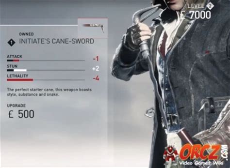 Assassin S Creed Syndicate Initiate S Cane Sword Orcz Com The Video