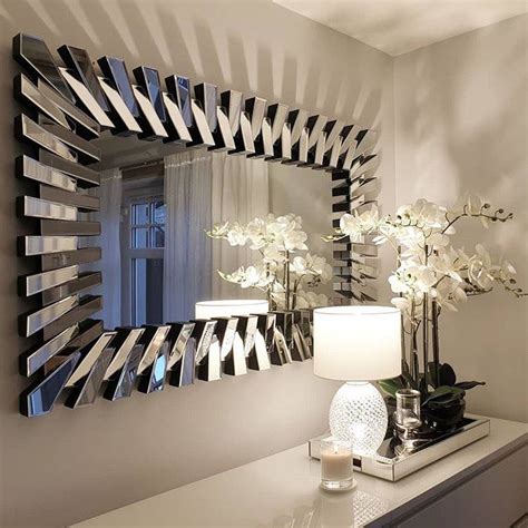 Zip Rectangular Contemporary Modern Mirror 48 X 32 120cm X 80cm Wall Mirror Decor Living