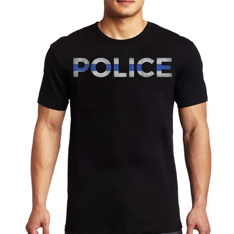 T Shirt Police Logo Thin Blue Line Thin Blue Line Usa