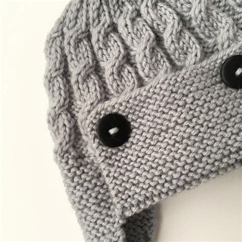 Dayton Cabled Baby Aviator Helmet Knitting Pattern By Julie Taylor