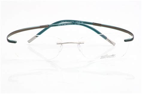 silhouette eyeglasses spx art 7690 6052 teal pinstripe optical frame