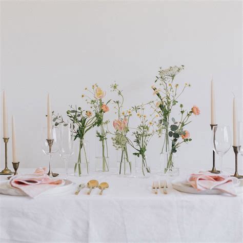 Glass Bud Vase Arrangements Wedding Table Centerpieces Wedding