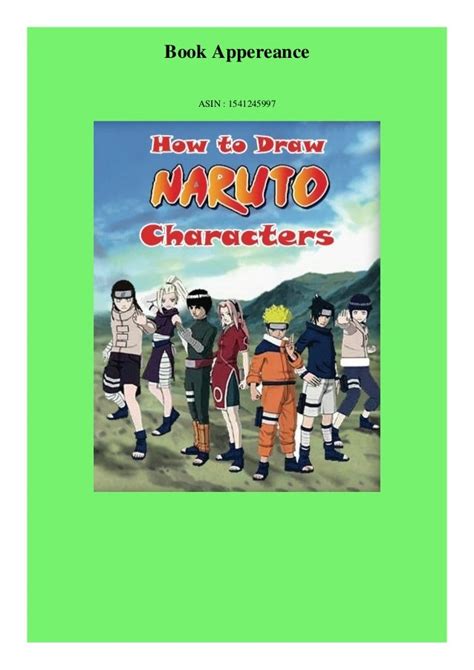 Download Pdf How To Draw Naruto Characters Naruto Drawing For Beginners
