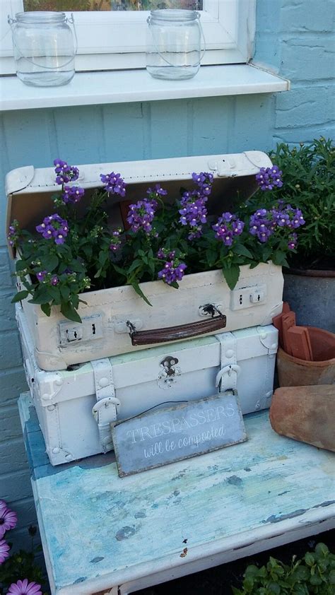 Planted Up These Old Suitcases Something A Little Different For The