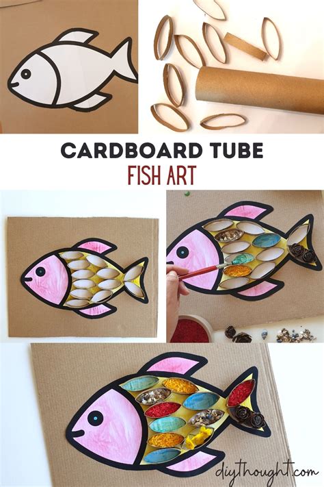 Cardboard Tube Fish Art Diy Thought