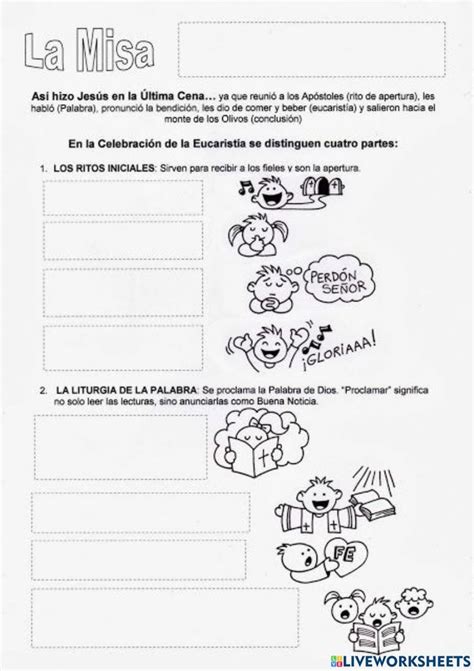 Actividad Online De La Misa Para Cuarto De Primaria Puedes Hacer Los