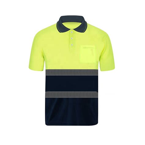 Safety Polo Shirts High Visibility Reflective Gold Supplier Yoweshop
