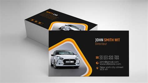 4.5 out of 5 stars. Rent a Car Business Card Design | Photoshop Tutorials ...