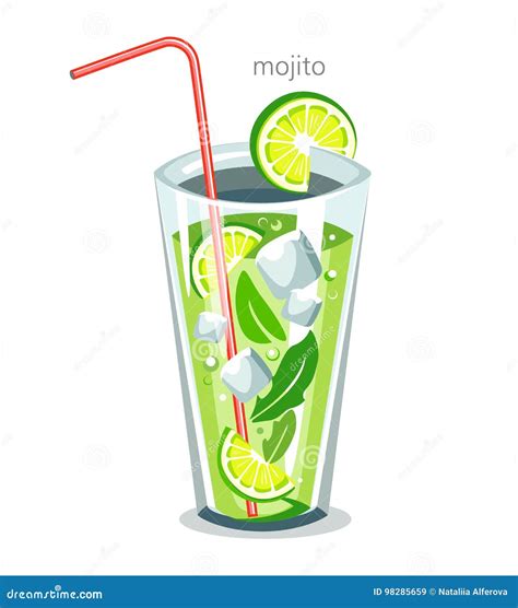 Mojito Drink Stock Vector Illustration Of Isolated Juice 98285659