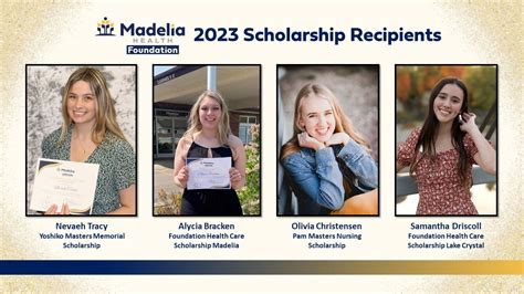 Madelia Health Foundation Scholarship Recipients Madelia Health